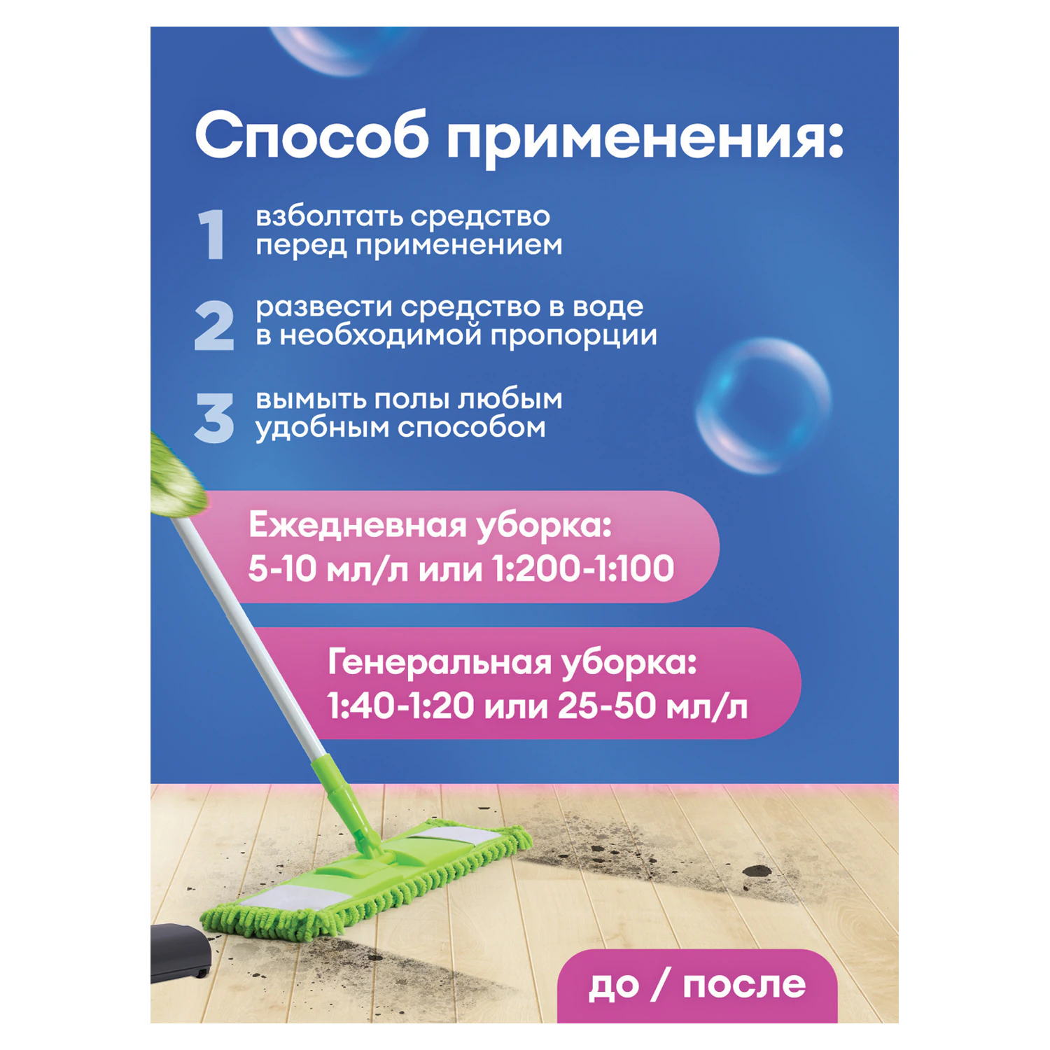 Средство концентрат для машинной и ручной мойки полов GRASS FLOOR WASH STRONG, щелочное, 1 л